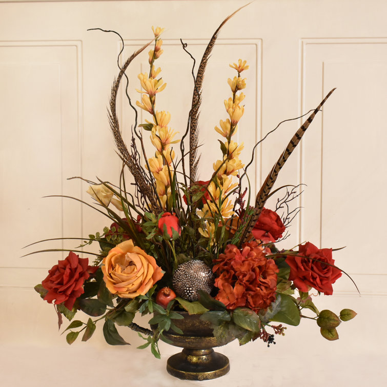 Floral Home Decor Silk Flower Floral Arrangement & Reviews Wayfair.ca